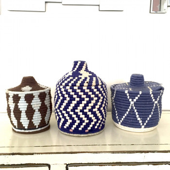 Boîte berbère bleu et brun