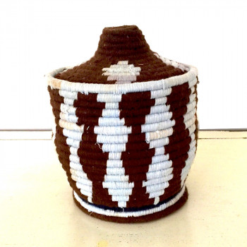 Boîte berbère bleu et brun