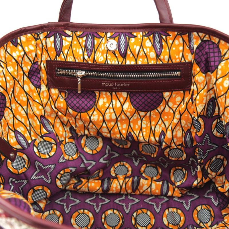 upcycled burgundy kilim tote bag maud fourier paris