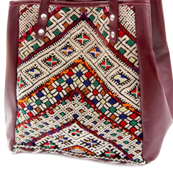 upcycled burgundy kilim tote bag maud fourier paris