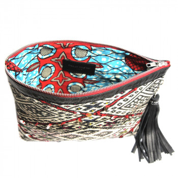 Trousse Kilim et cuir