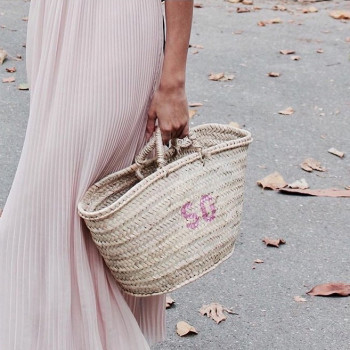 Panier osier personnalisé Monogram - Maud Fourier Paris