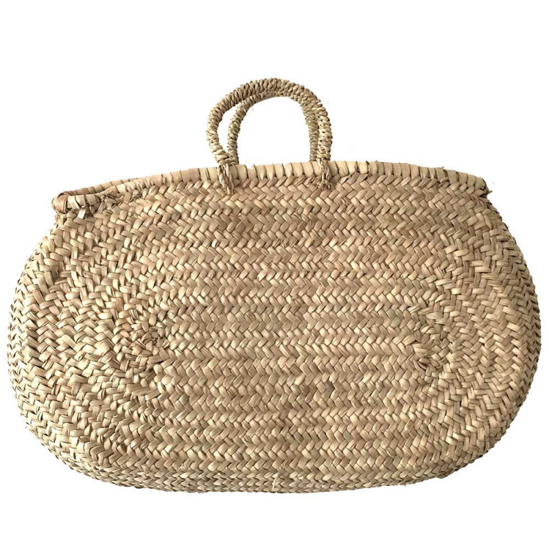 Oval straw beach basket Doum maud fourier