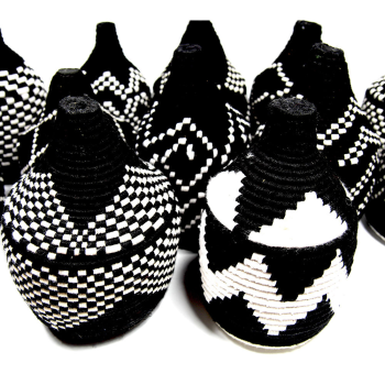 Boîte berbère noir et blanc