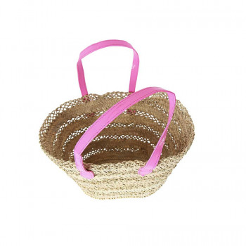 Luigi straw basket -Pink