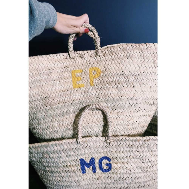 large beach basket customized maud fourier paris with initials