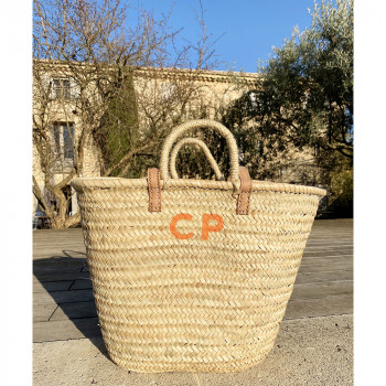 monogram customized beach straw baskt by maud fourier paris
