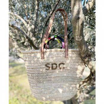 monogram customized beach straw basket by maud fourier