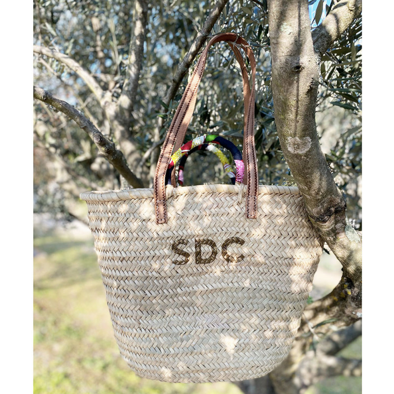 monogram customized beach straw basket by maud fourier