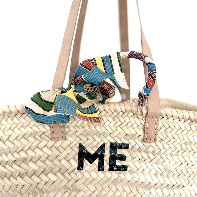 monogram customized beach straw basket by maud fourier paris