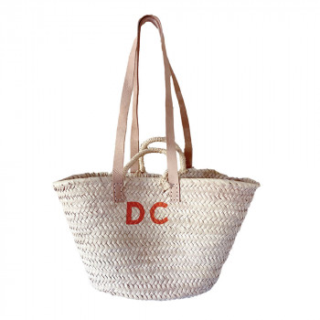 personalized beach basket with initials by maud fourier paris