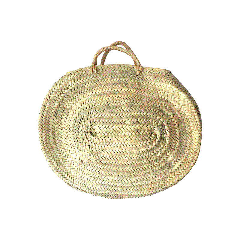 oval beach straw basket