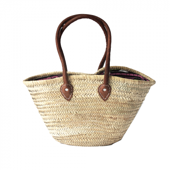beach straw basket lined Maud fourier