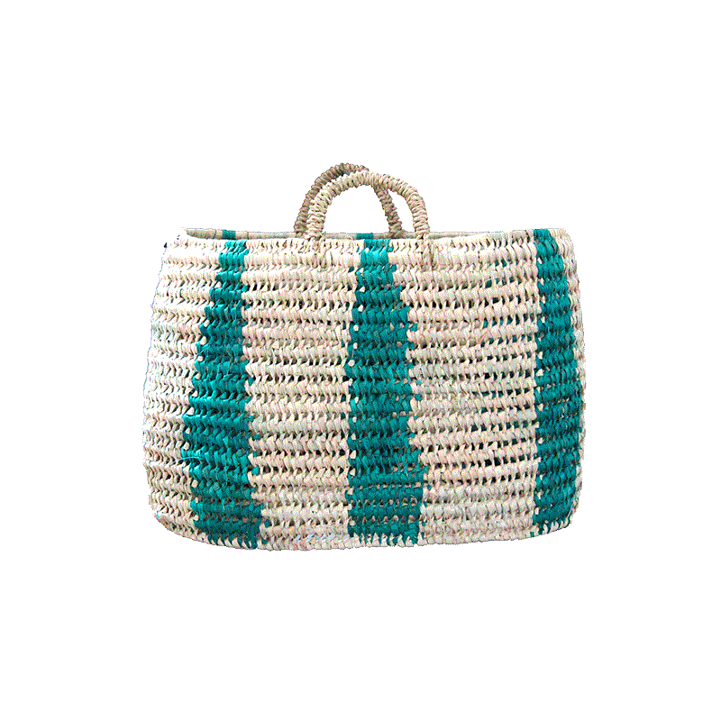 striped storage moroccan straw basket maud fourier
