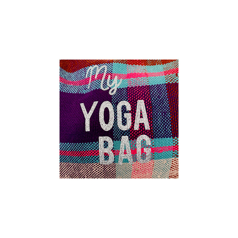 yoga bag upcycled fabric glitter by maud fourier paris