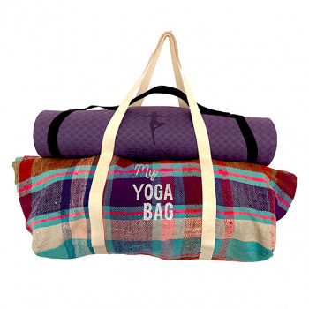 yoga bag upcycled fabric customized by maud fourier paris