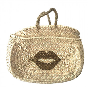 doum straw basket kiss bronze by maud fourier paris