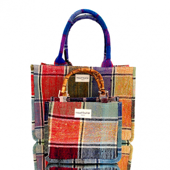 multicolor shopping bag loulou by maud fourier paris