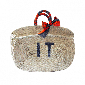 Customizable beach basket with initials Maud Fourier Paris