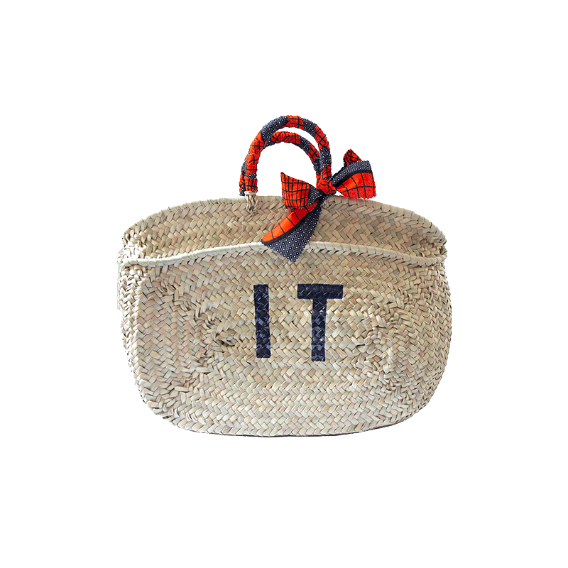Customizable beach basket with initials Maud Fourier Paris