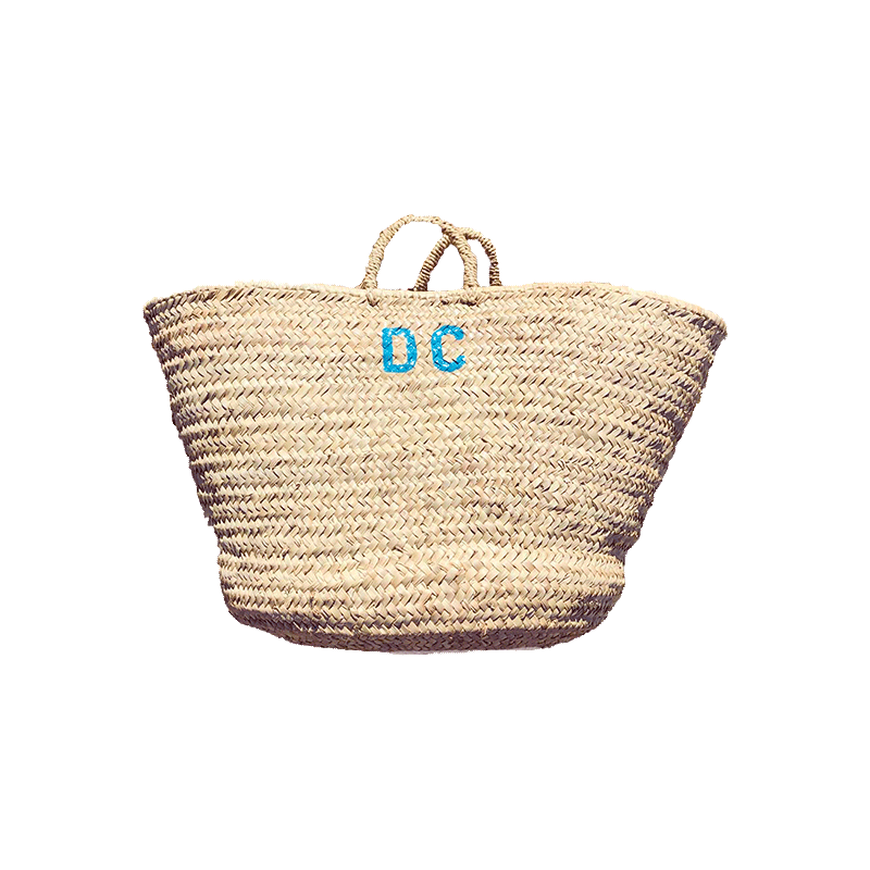 beach straw basket monogram maud fourier paris