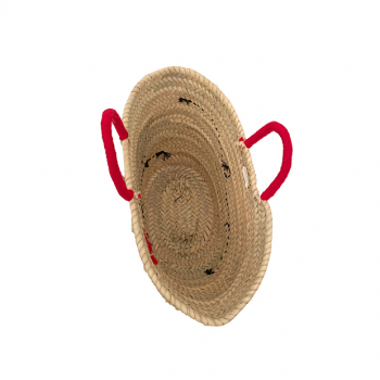 embroidered small straw basket allez l amour maud fourier