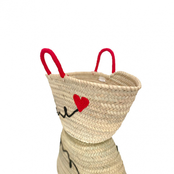 embroidered straw basket amour maud fourier