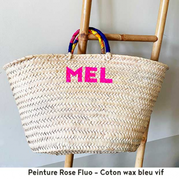 monogram customized straw basket brehat by maud fourier