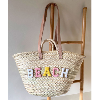 Beach personalized straw basket maud fourier