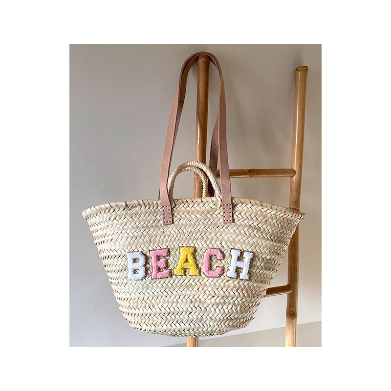 Beach personalized straw basket maud fourier