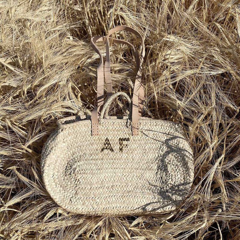 beach basket  with your monogram by maud fourier