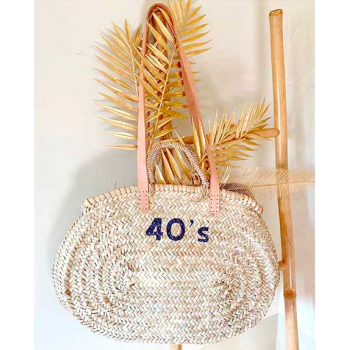 personalized beach basket  with your monogram by maud fourier