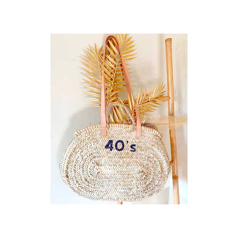 personalized beach basket  with your monogram by maud fourier