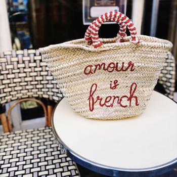 AMOUR IS FRENCH Straw basket