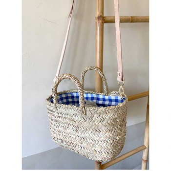 Mini straw beach basket monogram maud fourier paris