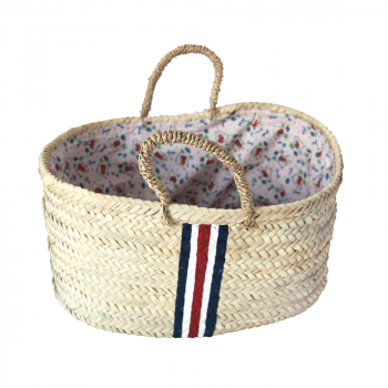Tricolor straw basket Ines de la Fressange by maud fourier paris