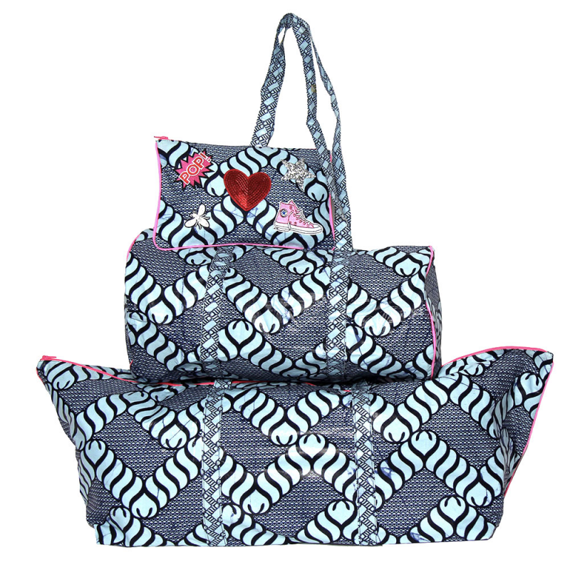 personalized yoga bag wax cotton blue by maud fourier paris