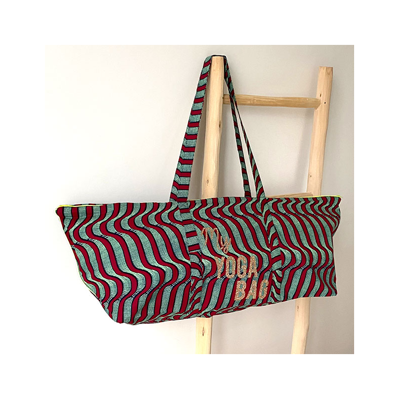 yoga bag personalized cotton by maud fourier paris