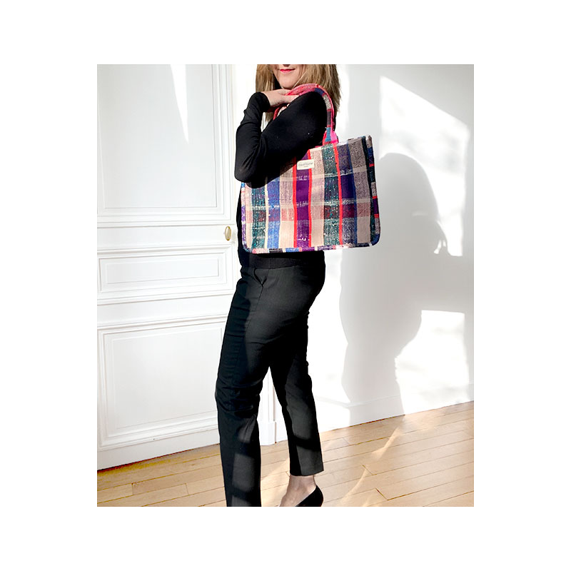Sac artisanal coloré fabriqué à Paris