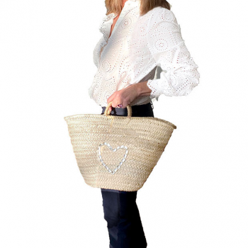 Love straw basket handmade by maud fourier