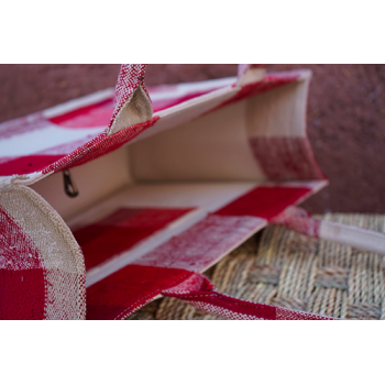 Cabas en tissu vintage marocain