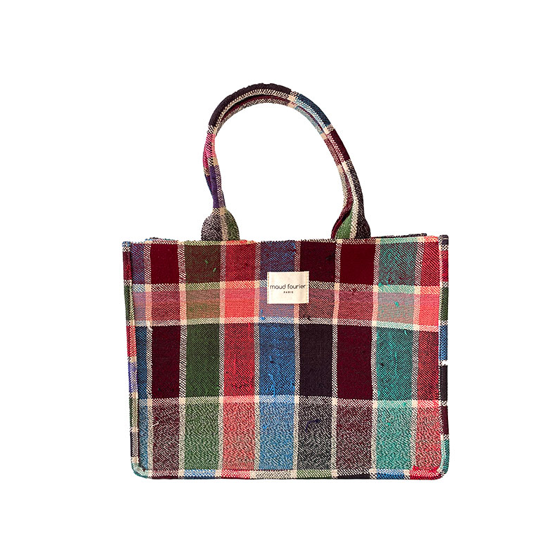 cabas toile recyclee multicolore