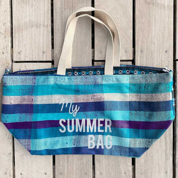 beach bag recycled fabric personalized my Summer Bag by Maud Fourier