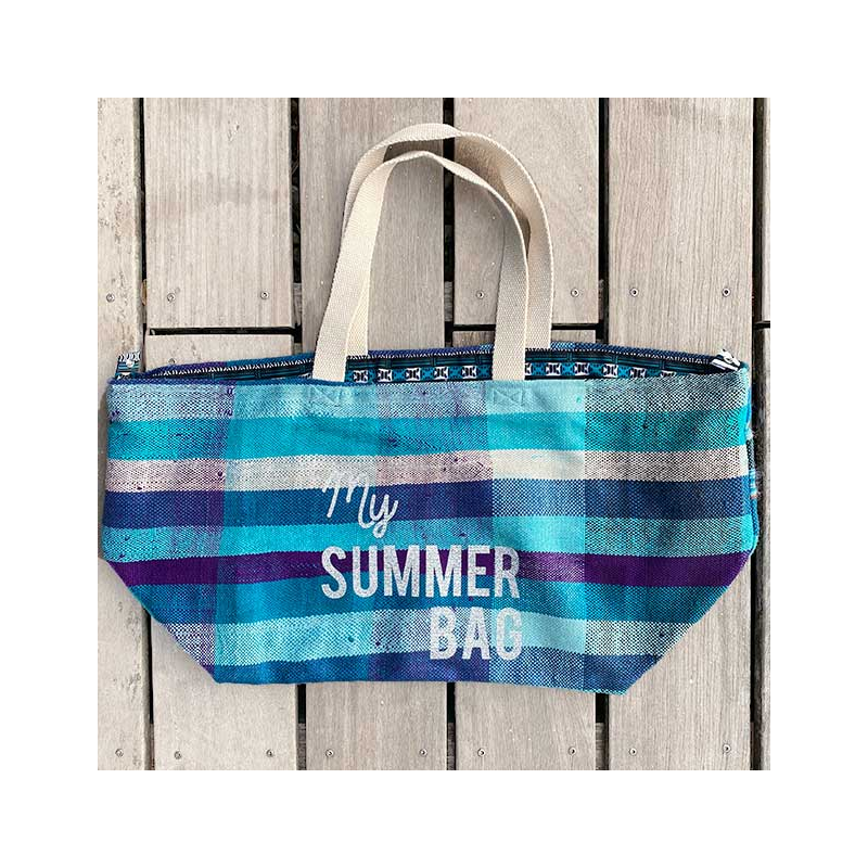 cabas plage tissu recycle personnalise my Summer Bag Maud Fourier paris