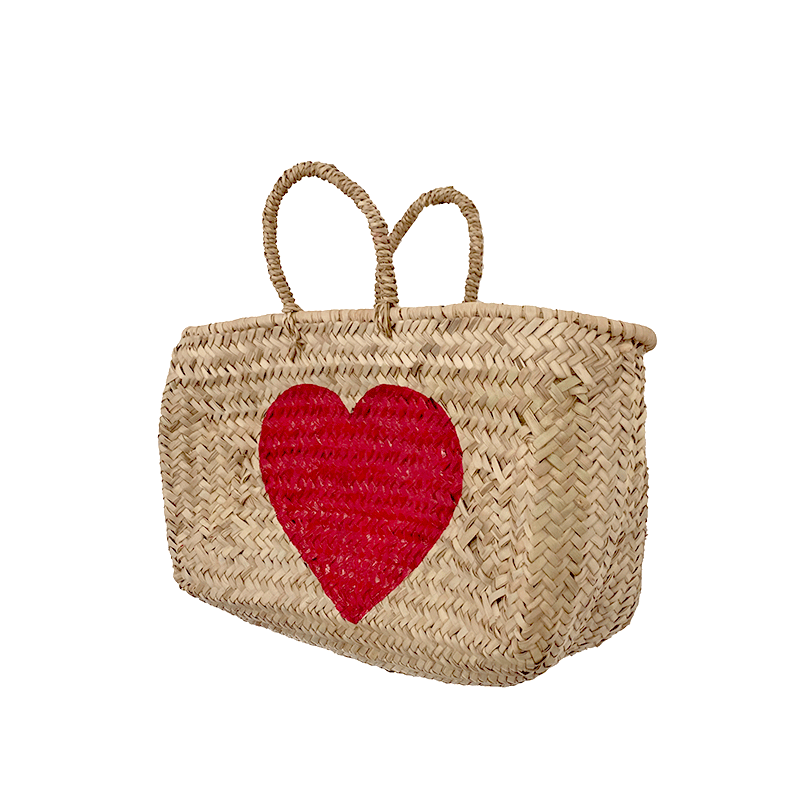 heart personnalized straw basket maud fourier