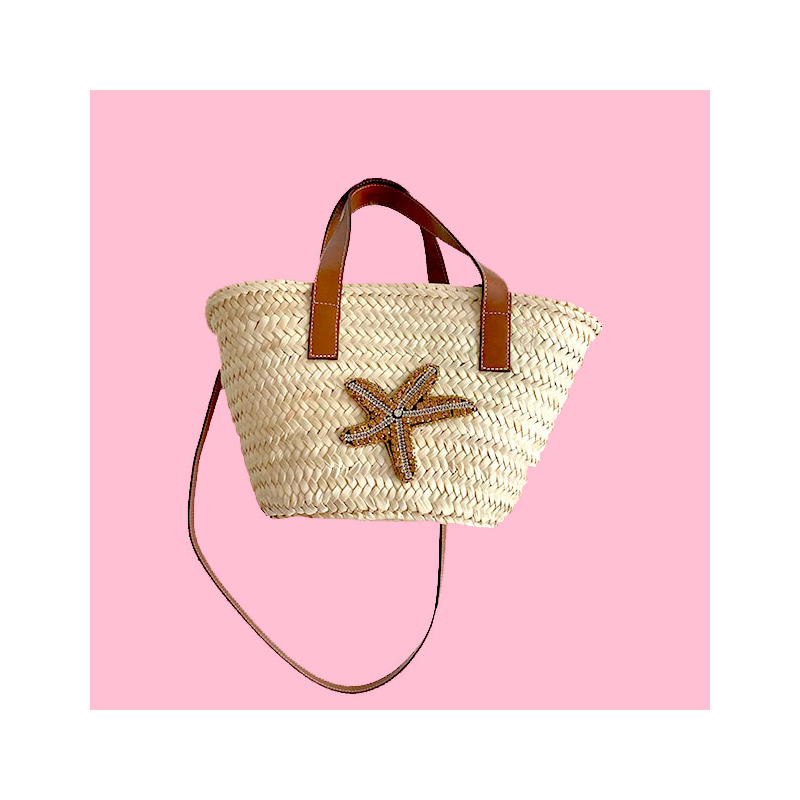 Personalized straw beach baskets Maud Fourier paris