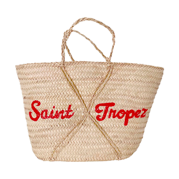 saint tropez beach straw basket