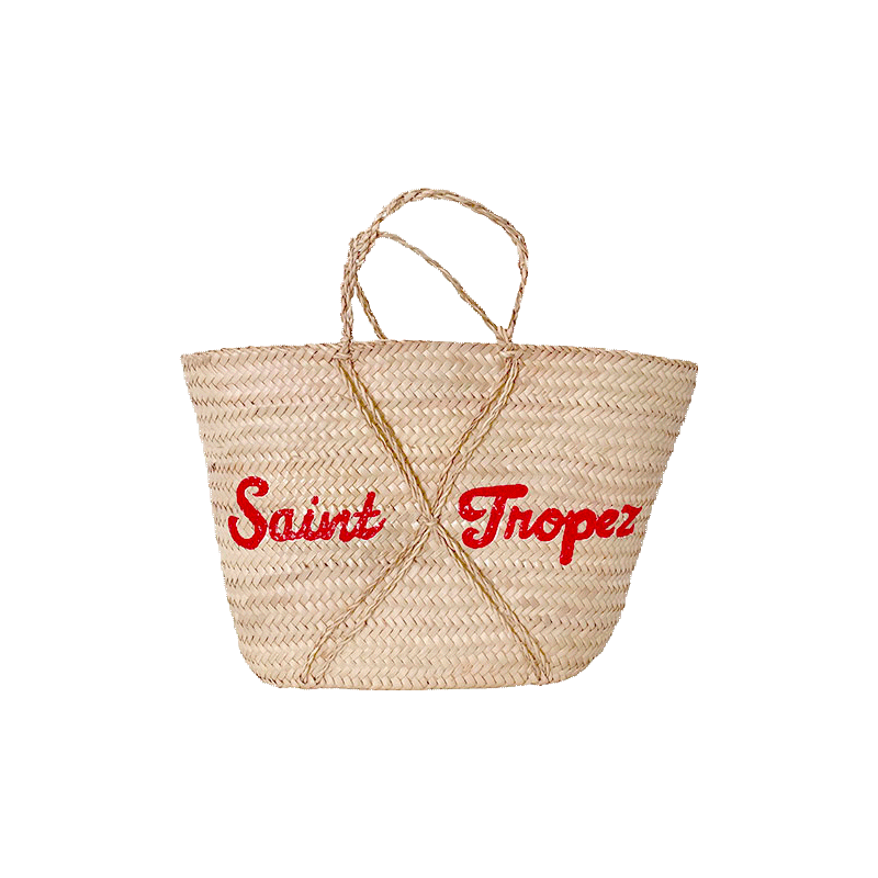 saint tropez beach straw basket