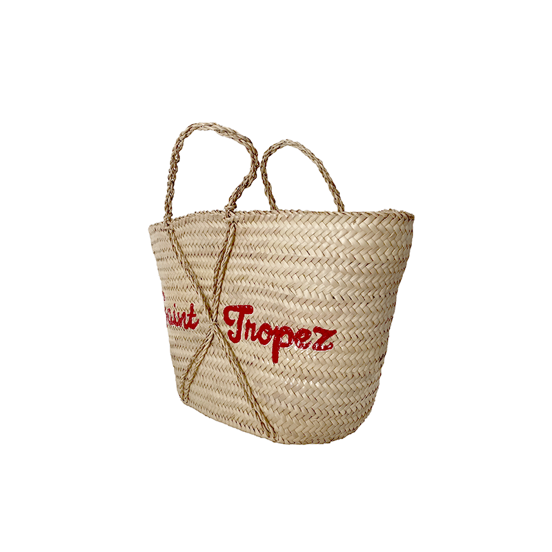 saint tropez beach straw basket