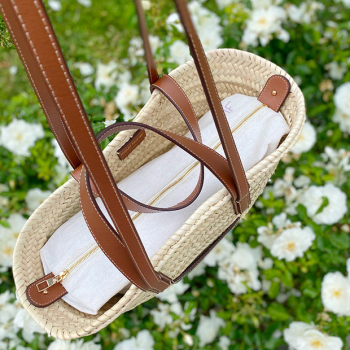Handmade Toucan palm leaf basket by Maud Fourier Paris